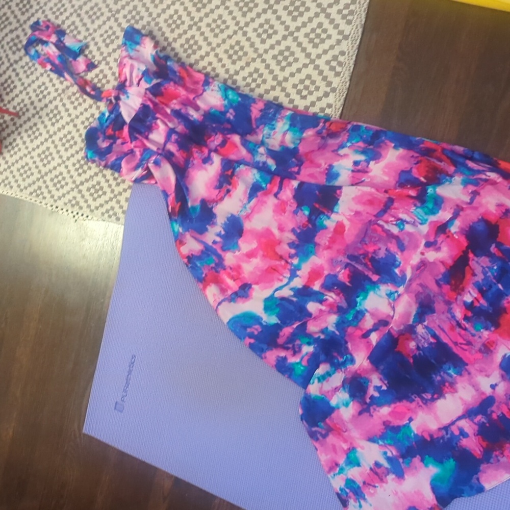 Alice & Trixie Vibrant Pink and Blue Long Dress